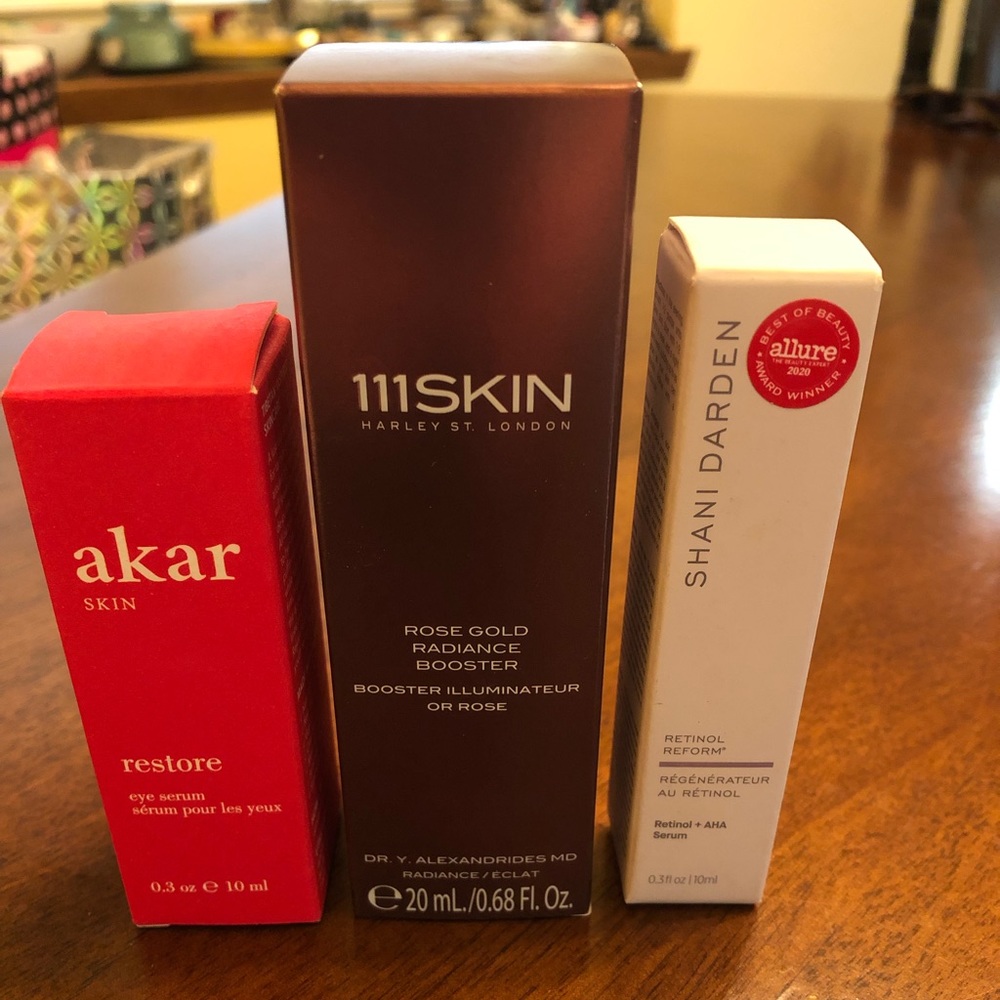 Bundle of skin care items.